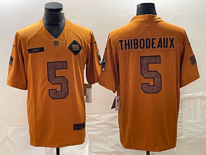 Men New York Giants #5 Thibodeaux brown Nike 2023 Salute To Service Limited NFL Jersey->baltimore ravens->NFL Jersey